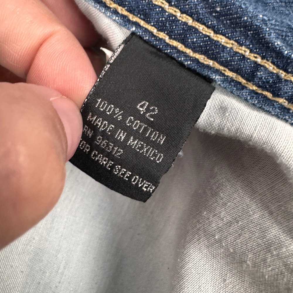 Enyce Jeans Mens 42 Blue Baggy Loose Wide Leg Embroidered Logo Streetwear Y2K - Picture 6 of 10